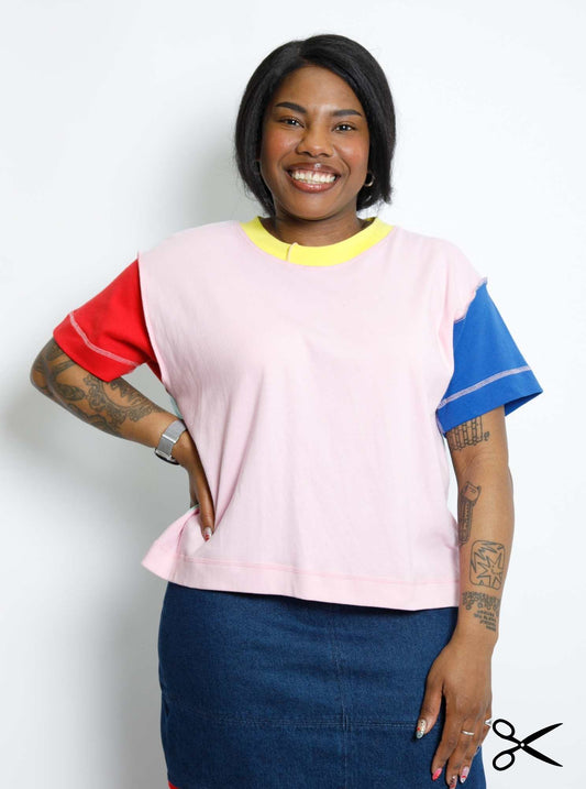MTO - Colour Pop Tee - Soft Jersey Cotton - Pink