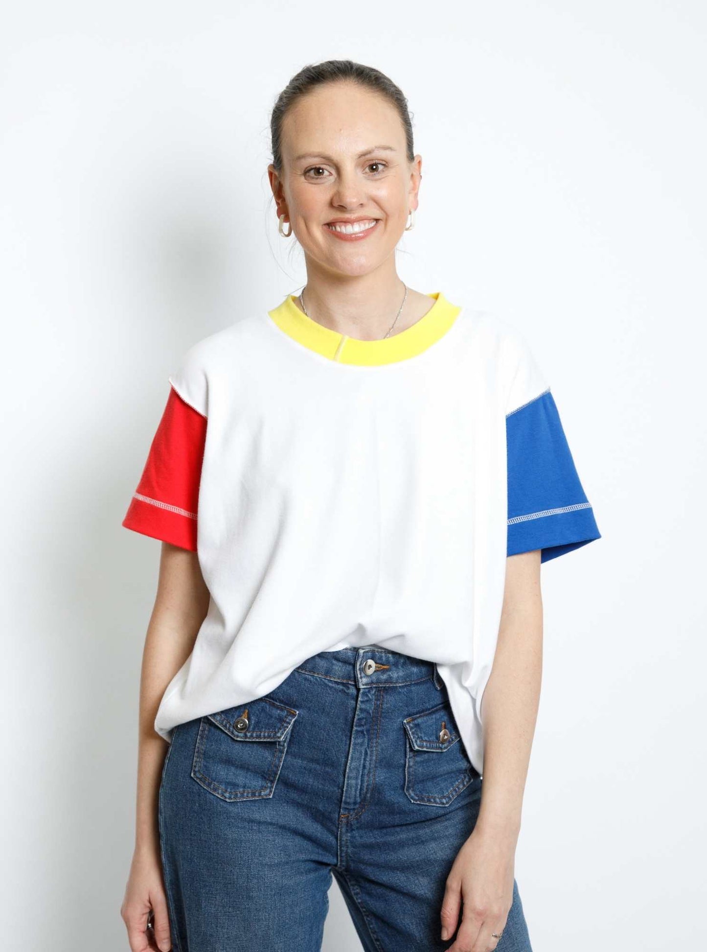MTO - Colour Pop Tee - Soft Jersey Cotton- White