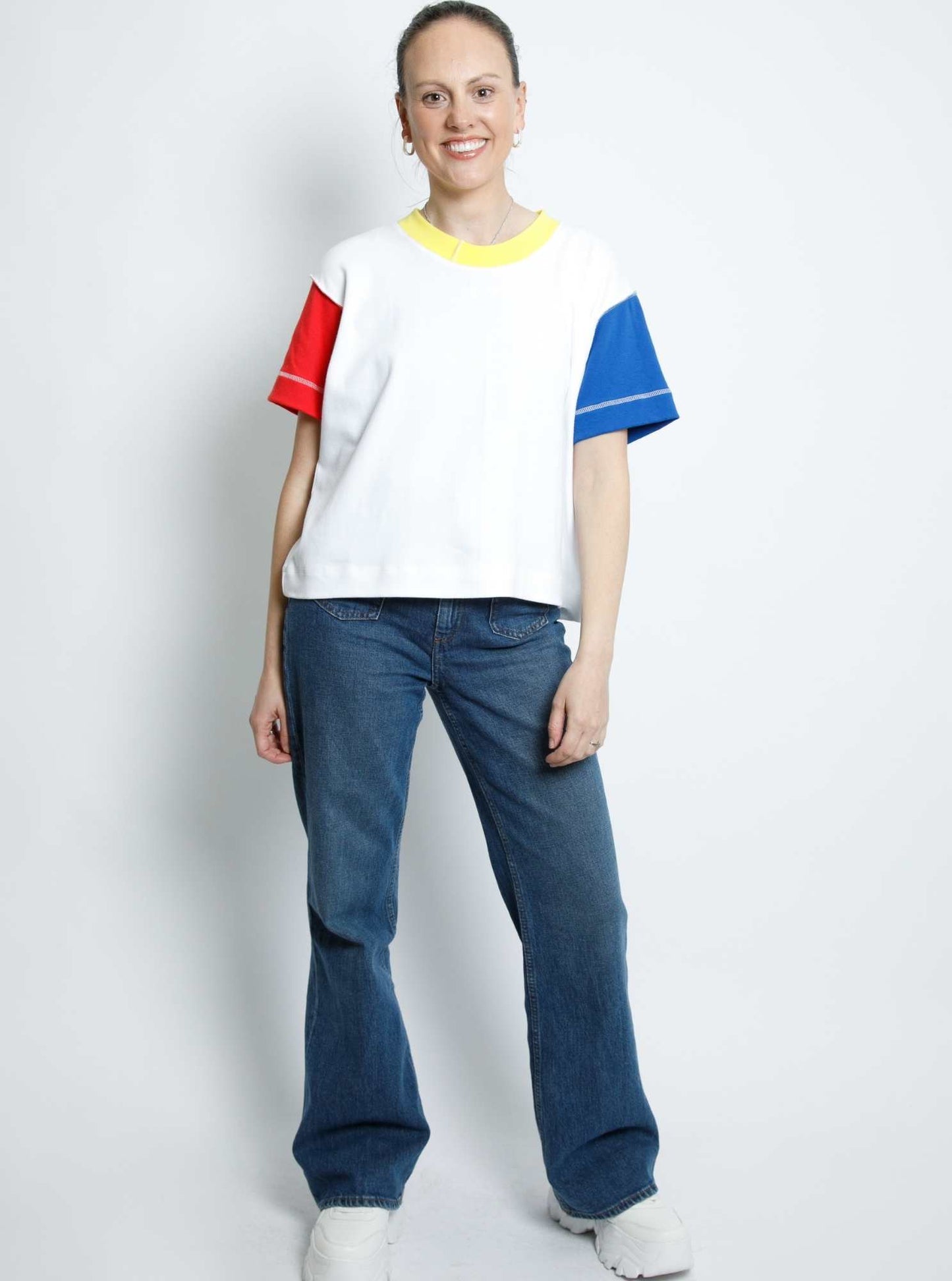MTO - Colour Pop Tee - Soft Jersey Cotton- White