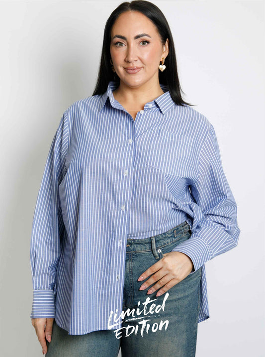 Lucy Shirt  - Blue Stripe