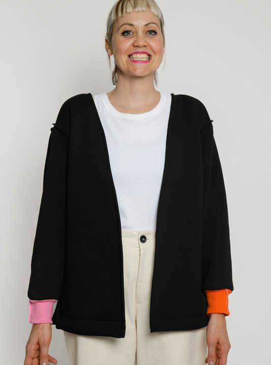 RTW - Serge Cuff Cardi  - Black